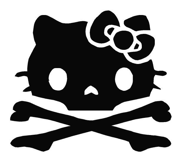 Hello Kitty Skull Decal