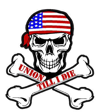 Union Till I Die Skull 2 - USA - Click Image to Close