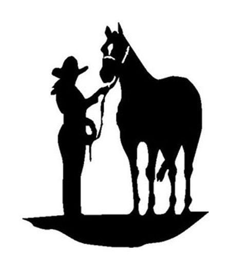 Woman Standing By Horse Decal
