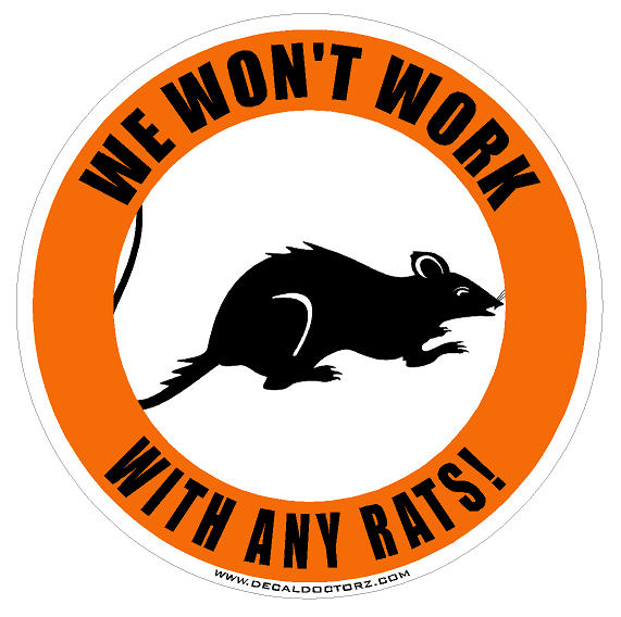 We Won't Work With Any Rats - Click Image to Close