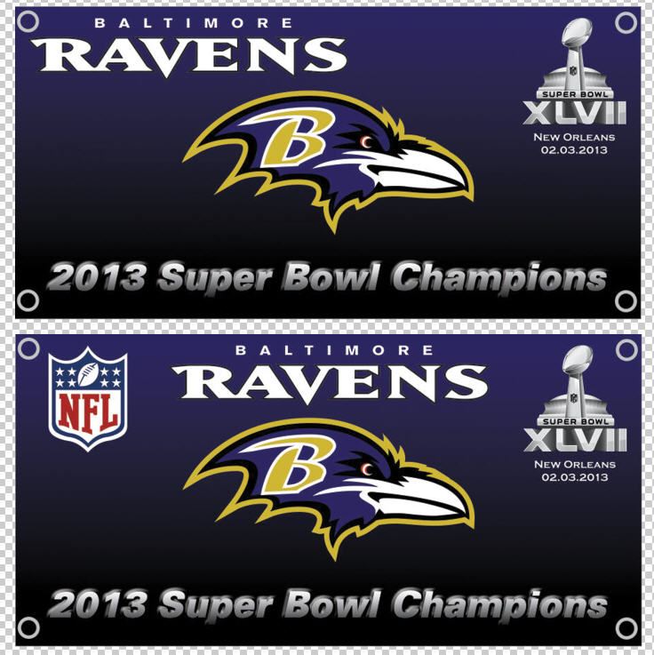 Baltimore Ravens Super Bowl XLVII Championship Banner - Click Image to Close