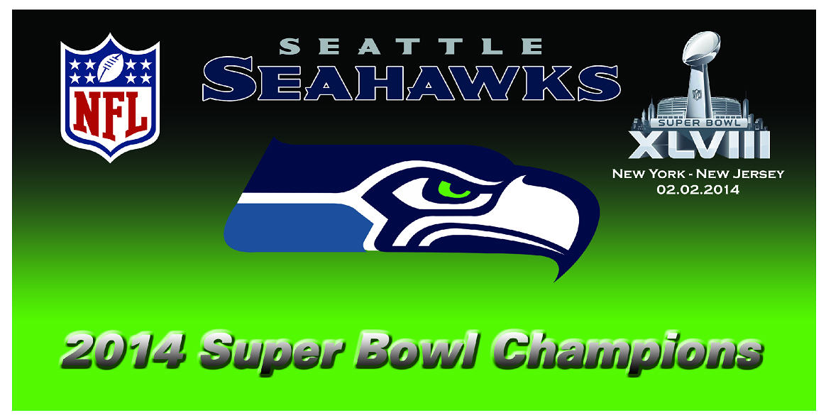Seattle Seahawks Super Bowl XLVIII Championship Banner - Click Image to Close