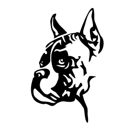 Boxer Head Decal