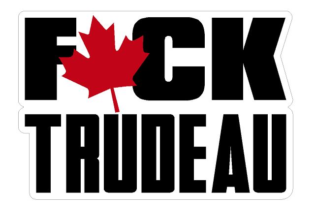 F#%K Trudeau Black Decal - Click Image to Close