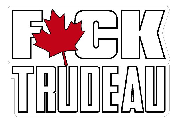 F#%K Trudeau White Decal - Click Image to Close