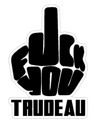F#%K You Trudeau Hand Decal Black