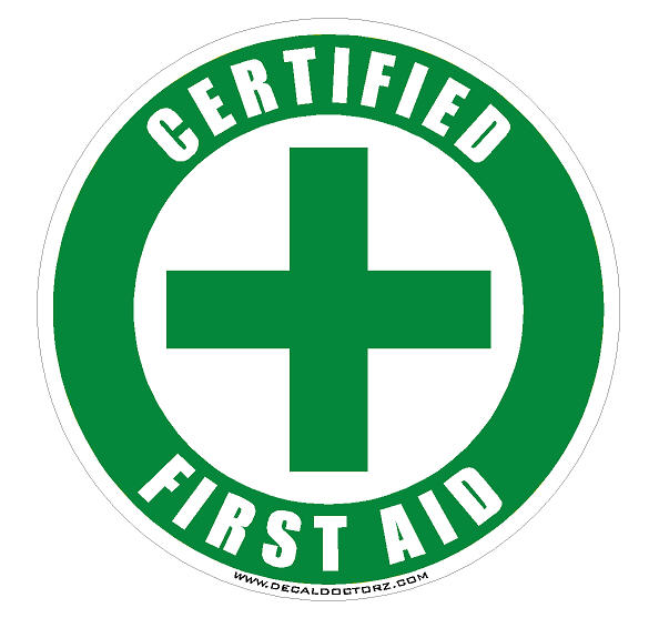 Certified First Aid Decal
