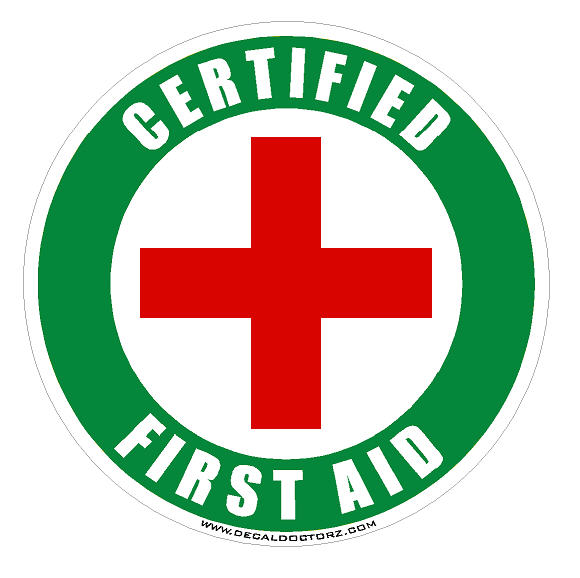 Certified First Aid w/Red Cross Decal