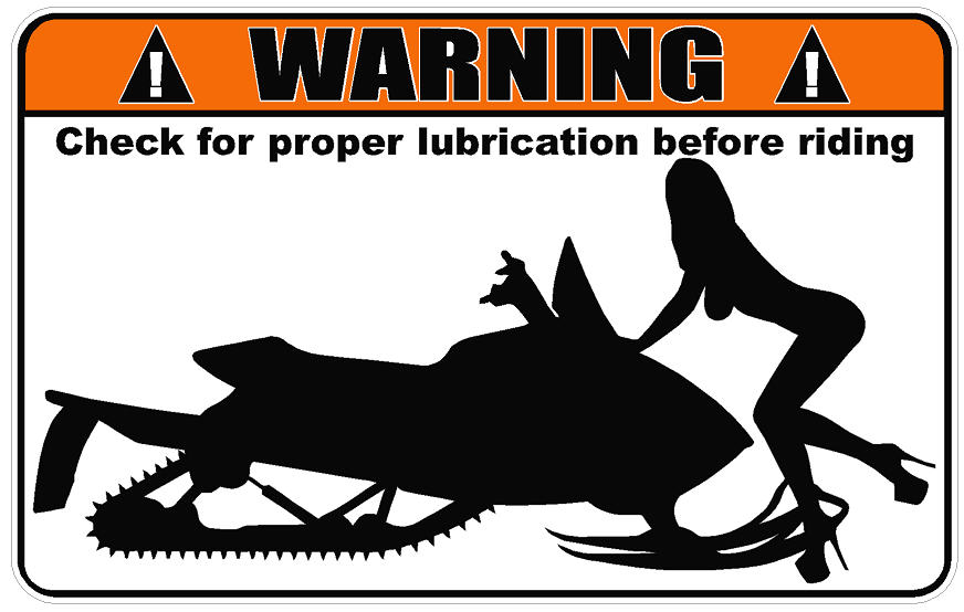 Warning Sled Check Lube Decal