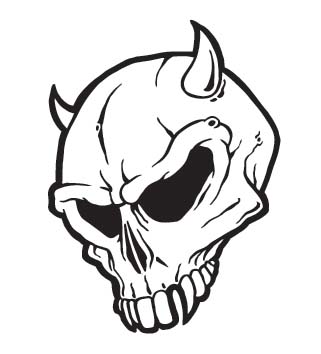 Bone Head Skull Decal