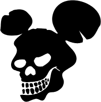Mickey Mouse Skull Decal