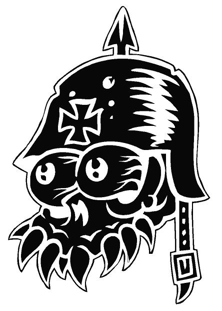 Soldier Skull Decal - Click Image to Close