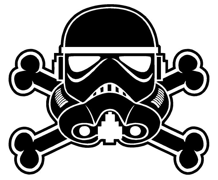 Stormtrooper Skull Decal - Click Image to Close