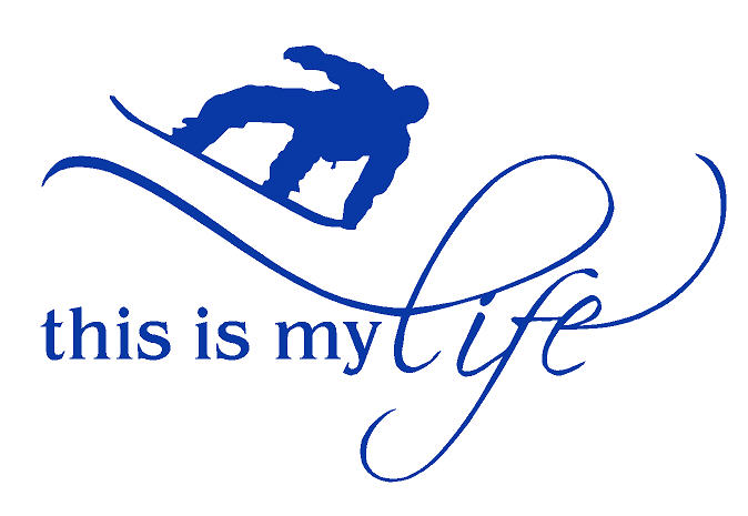 This Is My Life - Snowboard Guy Wall Decal